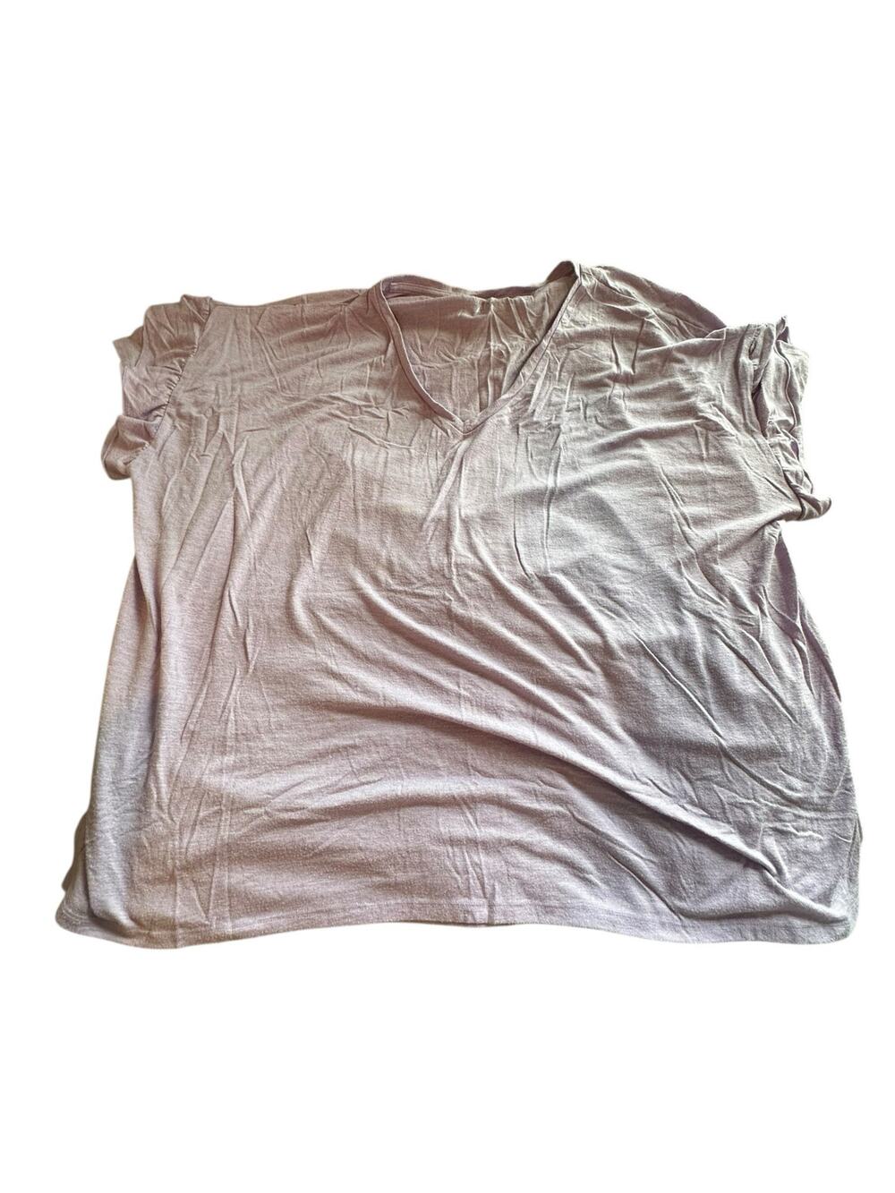 Women's Light Lavender Lilac Purple Shorts Sleeve Shirt Women's Size 2XL